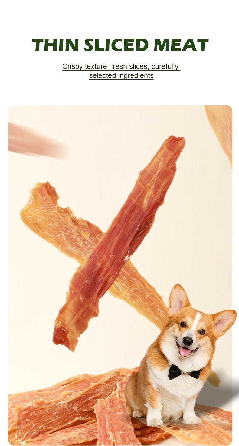 Cat & Dog Treats Chicken Jerky & Duck Jerky Combo – High Protein Grain Free Training Rewards, Dental Chews, Healthy Snacks for Puppies Kittens Adult Dogs Cats, Natural Pet Nutrition