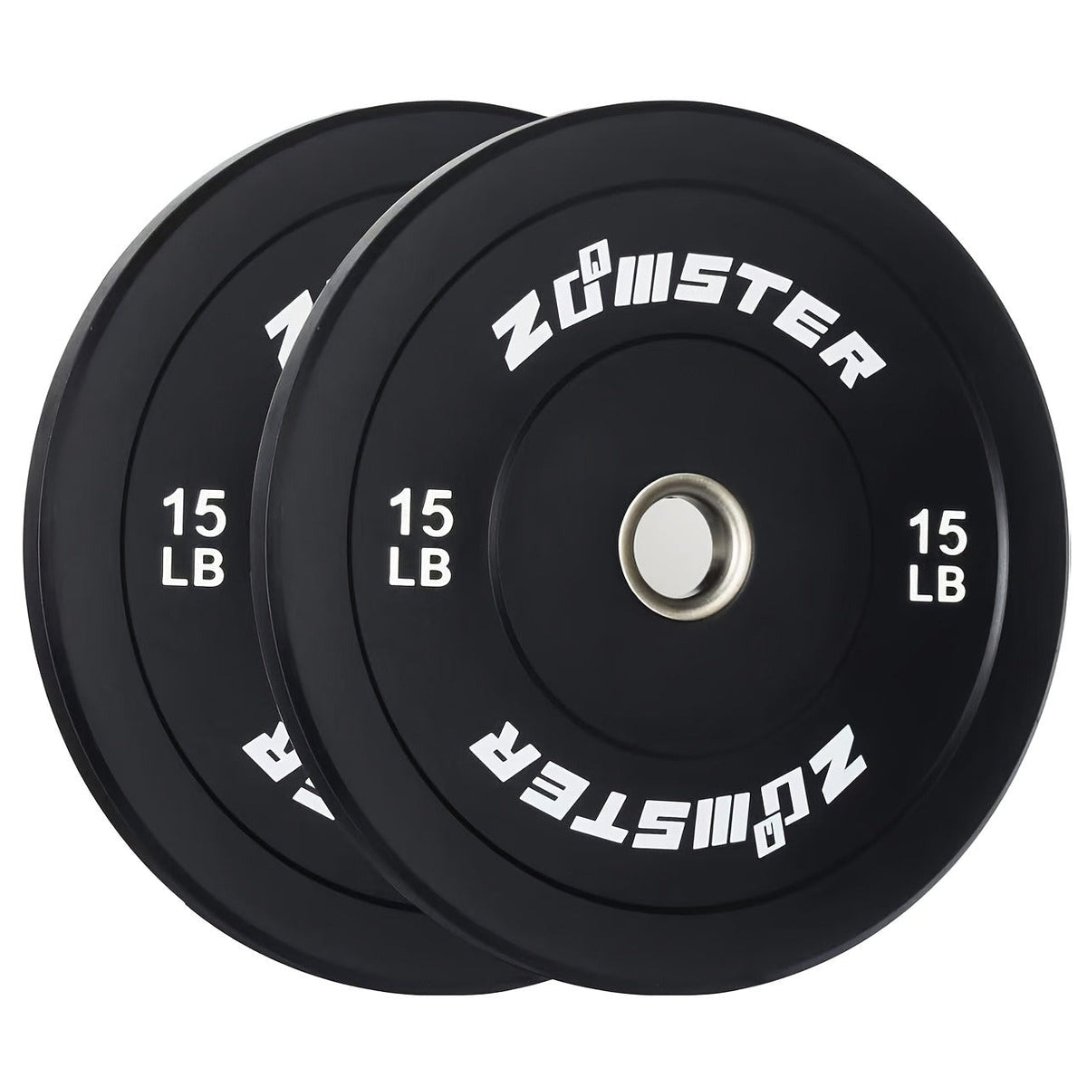 Rubber Bumper Weight Plates Olympic 2-Inch Steel Insert for Strength Training, Weightlifting & Home Gym – 35LB/55LB Pair