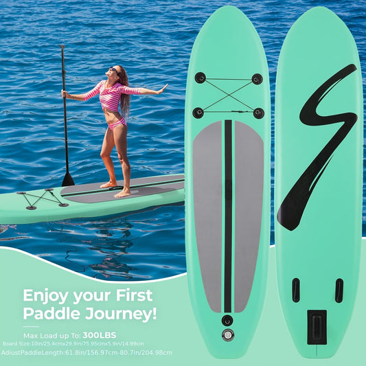 Inflatable Stand Up Paddle Board, 10-, 11- or 12-Foot SUP with Paddle, Pump and Carry Bag