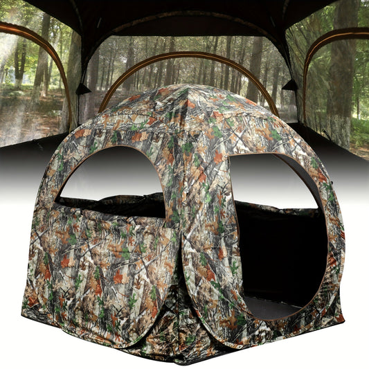 Pop-Up Hunting Blind with Carrying Case, Camouflage Ground Shelter