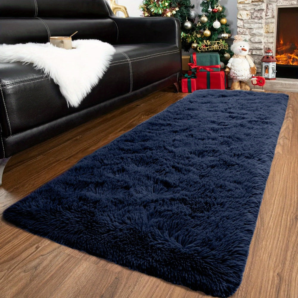 Tie-Dye Shaggy Fluffy Area Rug Non-Slip Machine Washable – Soft Plush Fuzzy Carpet for Bedroom, Living Room, Hallway & Dorm – 6 Colors, 4 Sizes: 2x6, 3x5, 6x9, 8x10 Ft