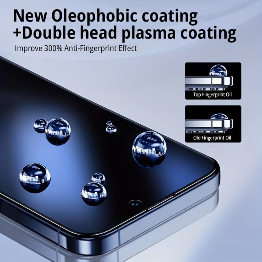 9H Tempered Glass Screen Protector for iPhone 8-Pack with Alignment Tool – 4 Screen + 4 Camera Lens, HD Clear, Bubble-Free, Case Compatible, iPhone 16 Pro Max / 15 / 14 / 13 / 12 / 11 Series