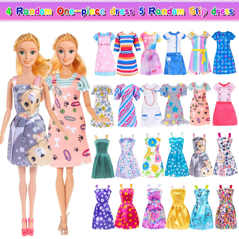 50-Piece Fashion Doll Clothes and Accessories Set for 11.5-Inch Dolls