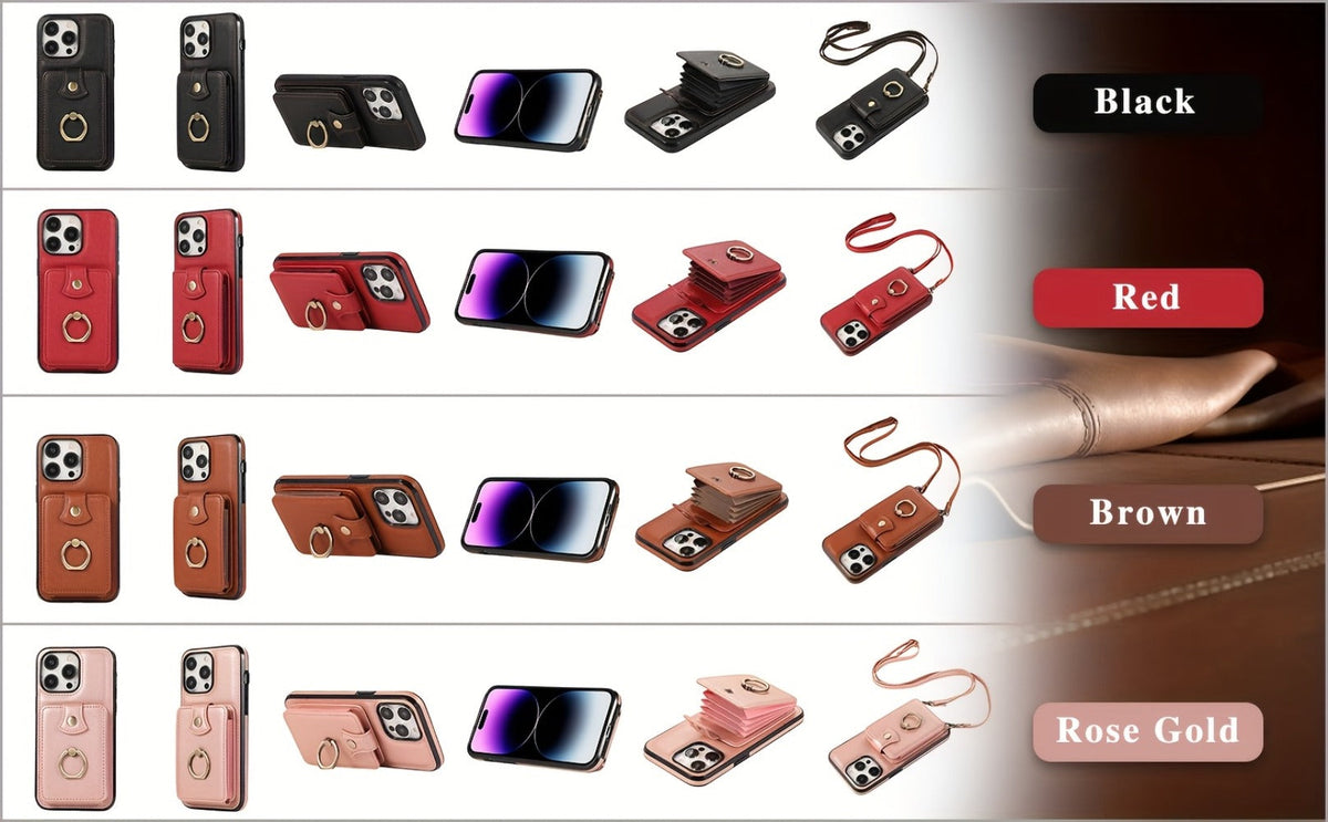 RFID Blocking iPhone Wallet Case with Magnetic Card Holder Kickstand MagSafe Compatible Shockproof Armor Bumper Wireless Charging Support for iPhone 16 15 14 13 12 Pro Max Plus Series