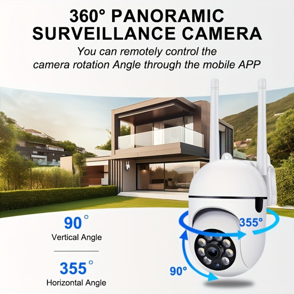 USB Powered Indoor Security Camera 1080P 360° Panoramic WiFi, Two-Way Audio, Motion Detection, SD Card & Cloud Storage – Wireless Home Nanny Baby Pet Monitoring Camera