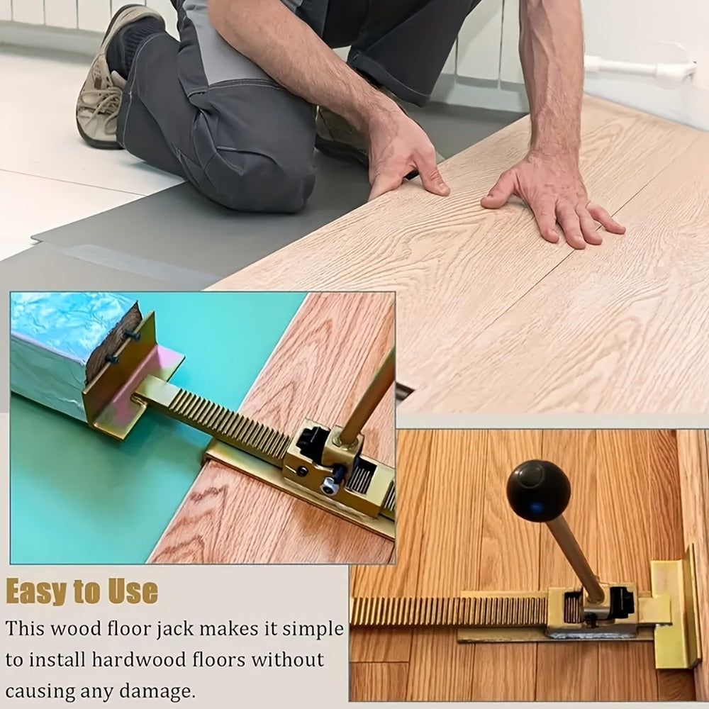 Hardwood Flooring Jack & Positioning Tool for Installing & Straightening Hardwood Floors – Professional Floor Installation Tool for Tongue & Groove, Laminate & Engineered Wood Flooring