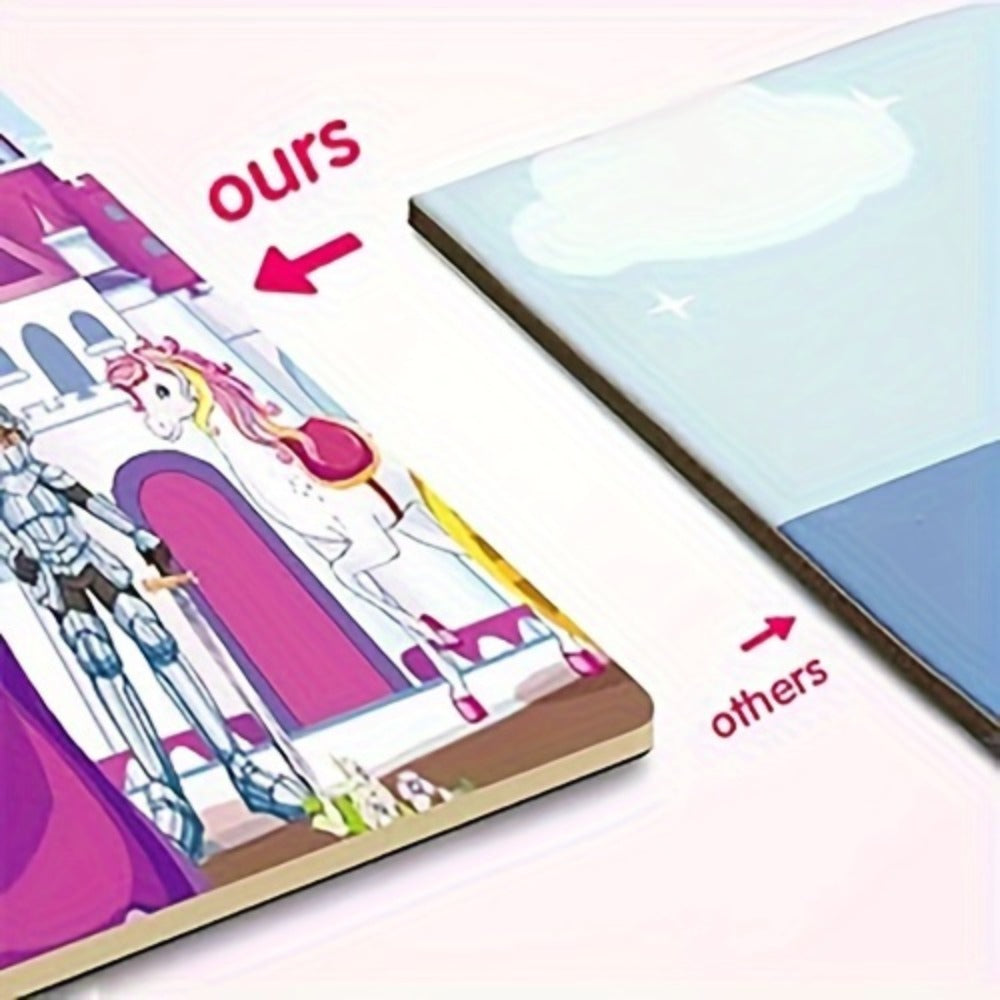3-in-1 Magnetic Puzzle Book, Unicorn, Mermaid & Princess Themes