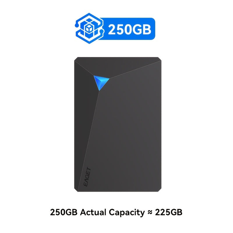 Portable External Hard Drive 250GB 500GB High Speed USB for PC Mac Laptop PS4 Xbox One – NTFS Plug and Play Video Music Photo Backup Storage Hard Disk Drive