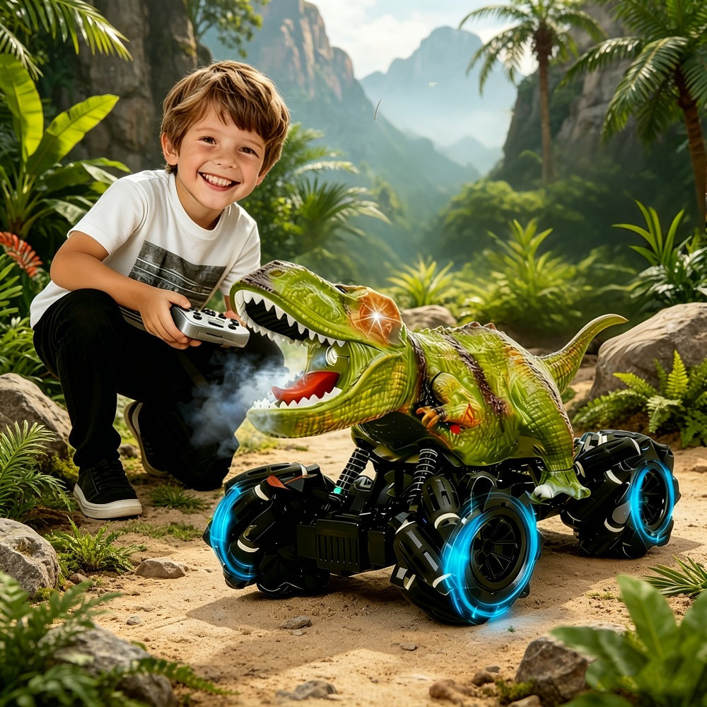 Dinosaur 4WD RC Monster Truck with LED Lights and Music