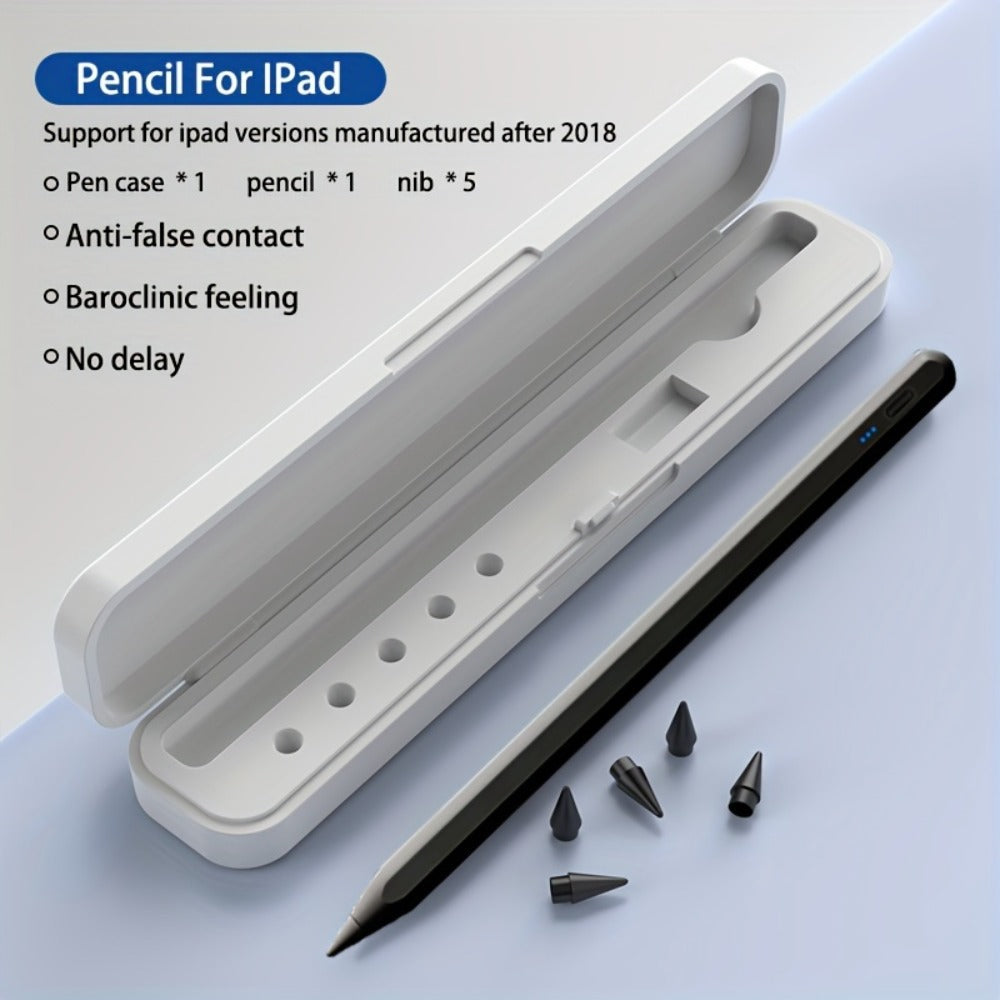 iPad Stylus Pencil with Magnetic Storage | Active Capacitive Pen Compatible with iPad Air 3/4/5, iPad 6/7/8/9/10, Mini 5/6, iPad Pro 11/12.9 Inch (2018-2024), Multi-Color, Palm Rejection, Gift for Kids Girls Boys