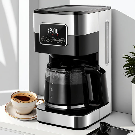 Programmable Drip Coffee Maker, 10-Cup with Touchscreen and Pause & Serve, Black