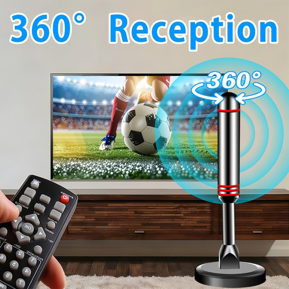 Amplified TV Antenna 150 Mile Range Indoor Outdoor – 8K 4K 1080P HD Digital Antenna, Free Local Channels ABC CBS NBC FOX PBS, 10FT Coaxial Cable, Plug-and-Play, No Monthly Fee
