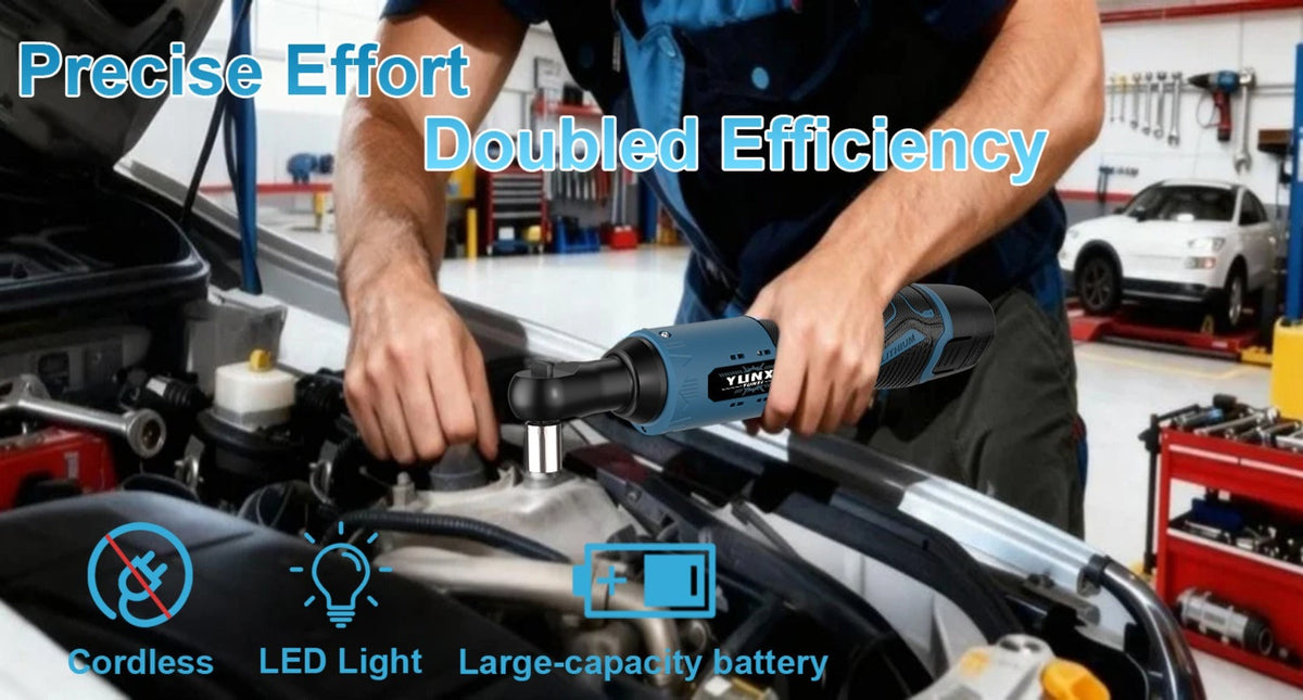12V Brushless Electric Ratchet Wrench Set with Battery & Quick Charger – Wireless Car Repair Tool Kit for Home & Auto, Holiday Gift for Men