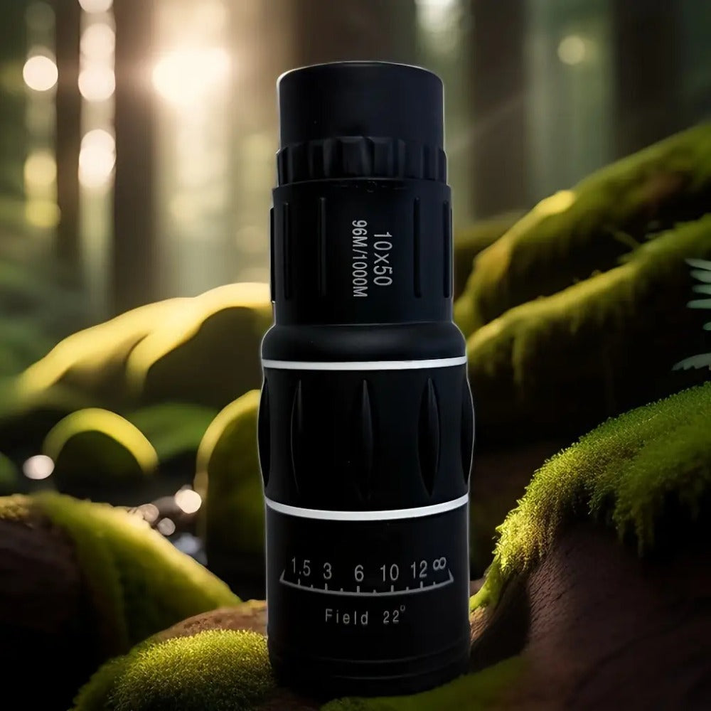10x50 High Power Monocular Telescope HD Optics, Manual Focus, Waterproof Portable Scope for Adults, Birdwatching, Wildlife Observation, Hiking, Camping, Hunting & Outdoor Sightseeing