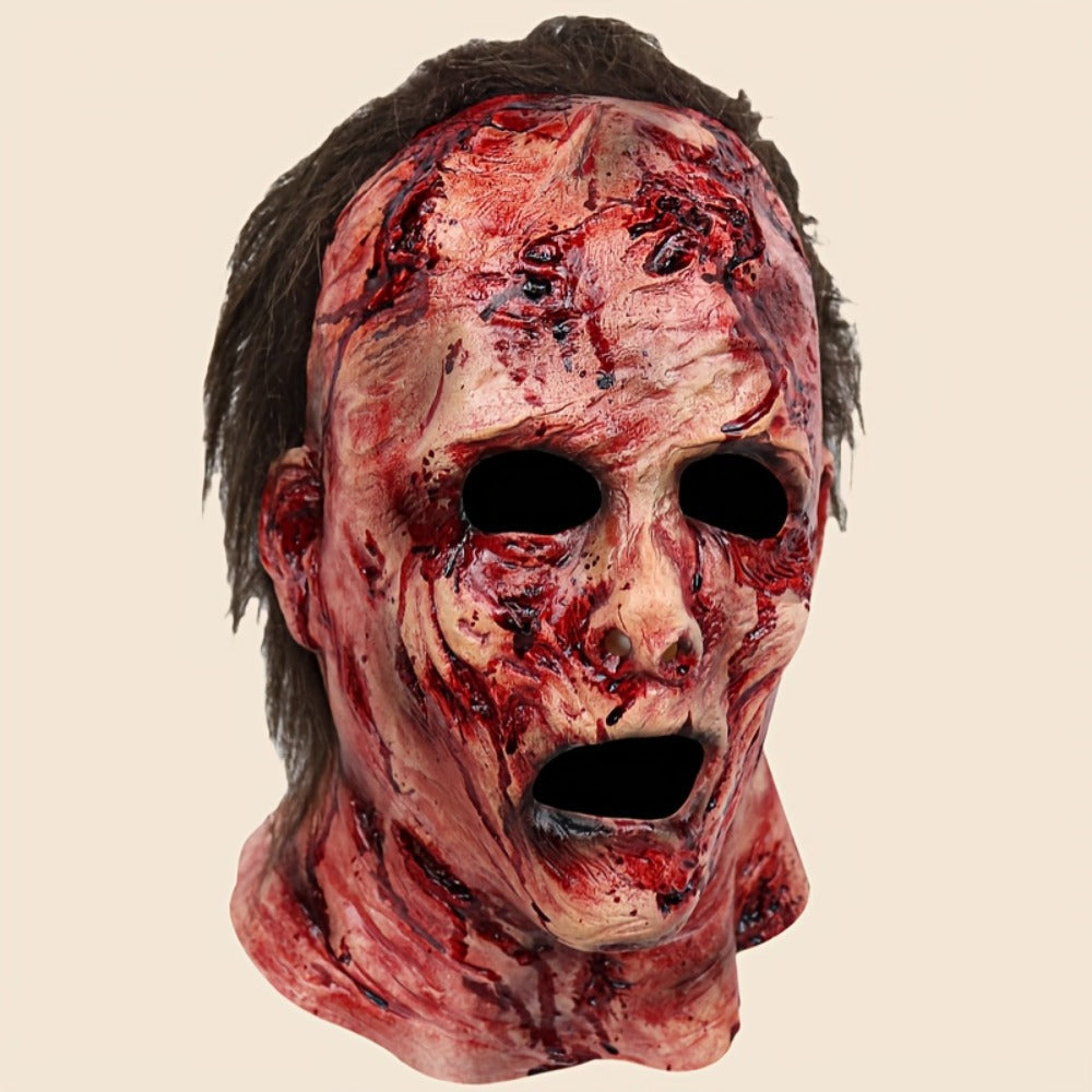 Halloween Latex Mask Scary Skull Bloody Decayed Face Horror Mask for Adults Cosplay Rave Party Stage Show Haunted House