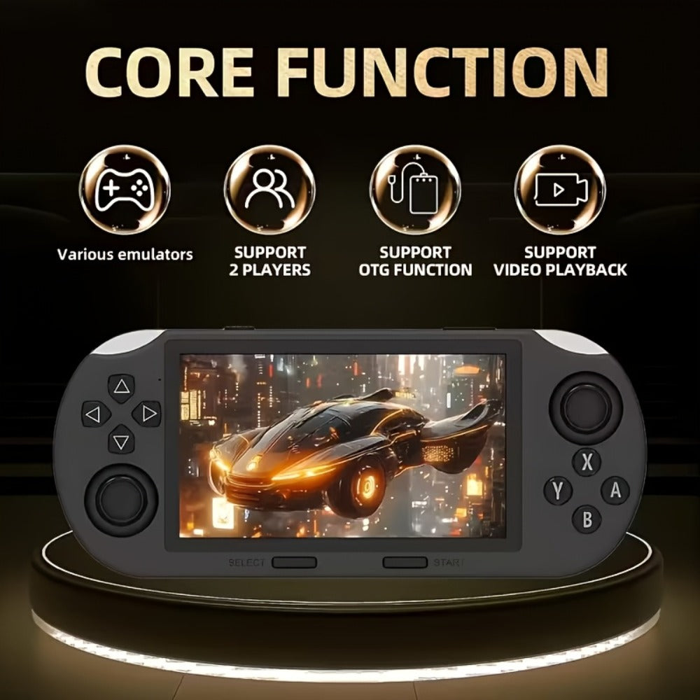 Retro Handheld Game Console Linux System 4.5 Inch HD Screen 64GB Card 3000mAh Battery - Portable Vintage Gaming Device, Perfect Birthday Christmas Halloween Gift for Kids Adults