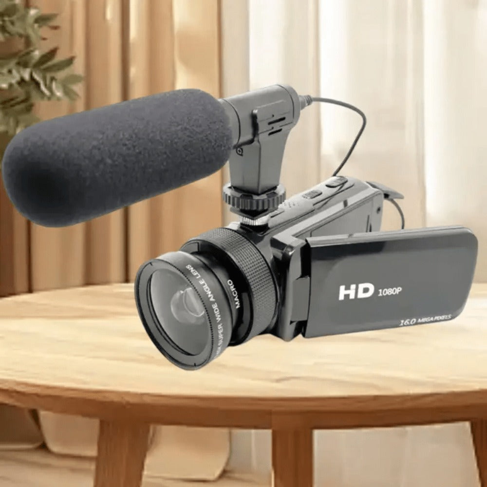1080P Digital Camera with 2.7" Rotatable Screen 16x Zoom Built-in Mic & Fill Light – 16MP CMOS, 32GB Card, Webcam Function, Self-Timer for Travel, Vlogging, Wedding, Campus & Daily Photography | Gift
