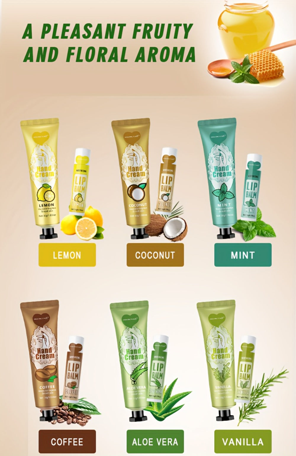 Bridal Shower Favors Hand Cream and Lip Balm Gift Set 24pcs Moisturizing with Glycerin Hyaluronic Acid Includes Thank You Cards Heart Shaped Gift Bags for Women Party Favors Baby Shower