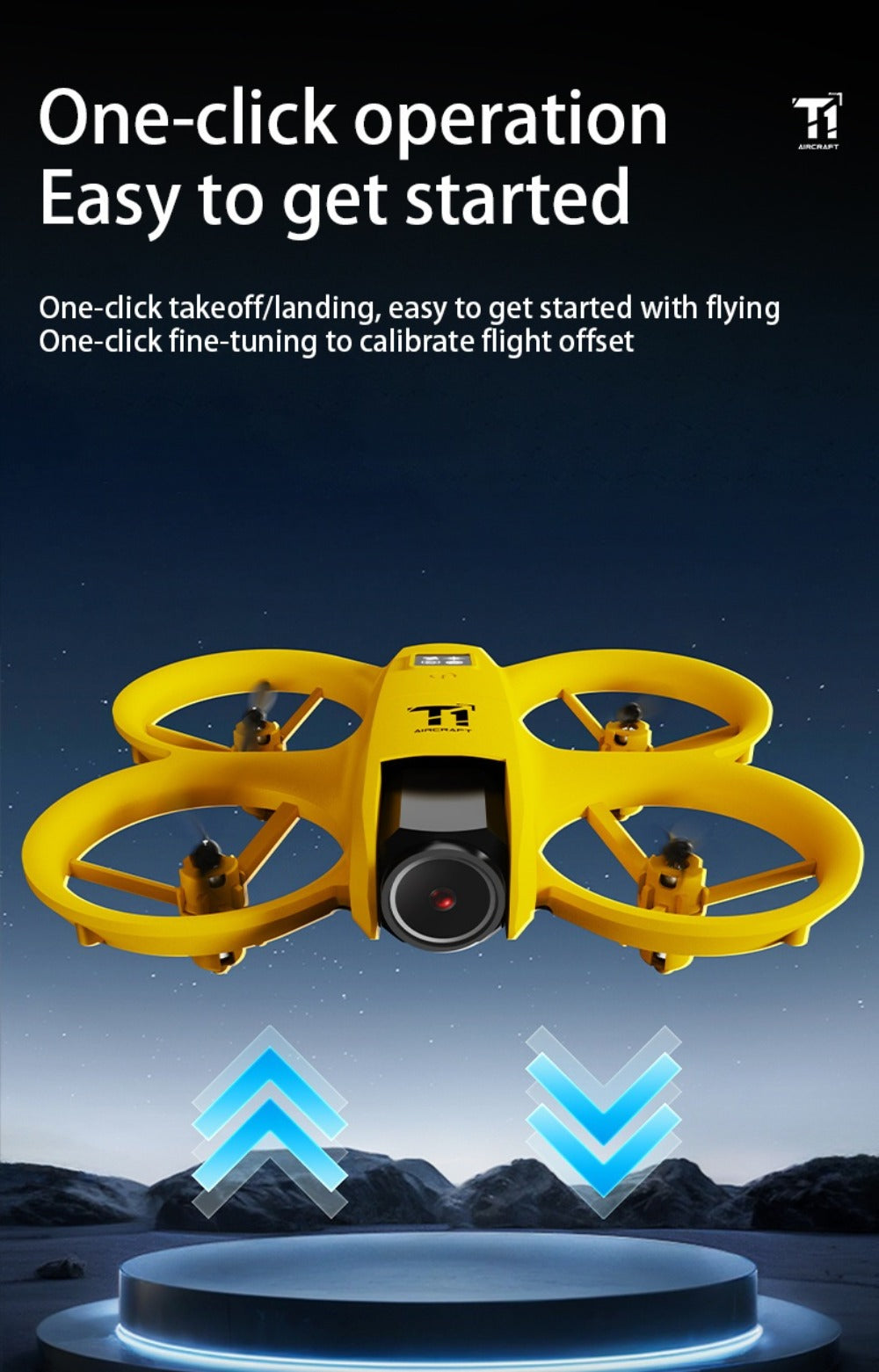180° Rotating Dual Camera Drone Optical Flow Positioning Gyroscope Stabilization 360° Roll One-Button Takeoff Landing Calibration | Beginner Adult RC Quadcopter Gift for Kids Boys Girls