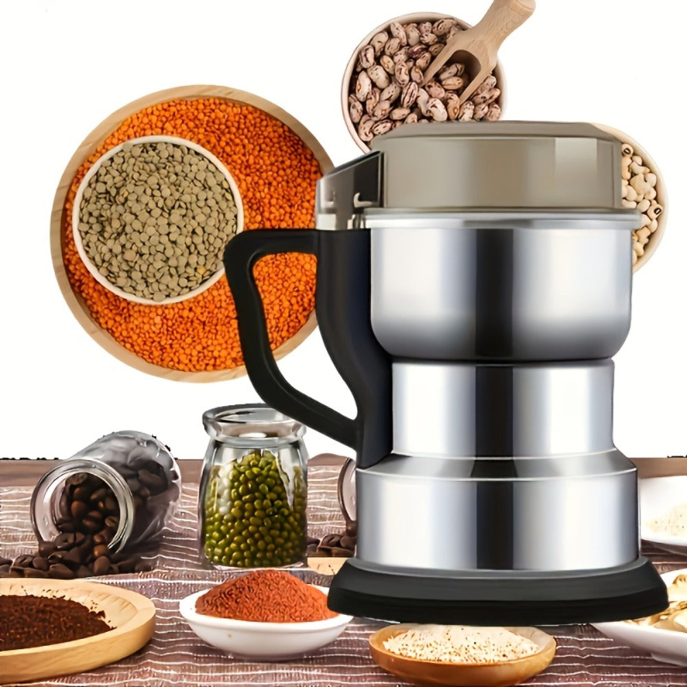 Electric Coffee Grinder 400ml 14oz 4-Blade Stainless Steel 10 Second Quick Grinding for Coffee Beans Spices Nuts Grains Dry Wet Dual Purpose Food Processor 25000 RPM