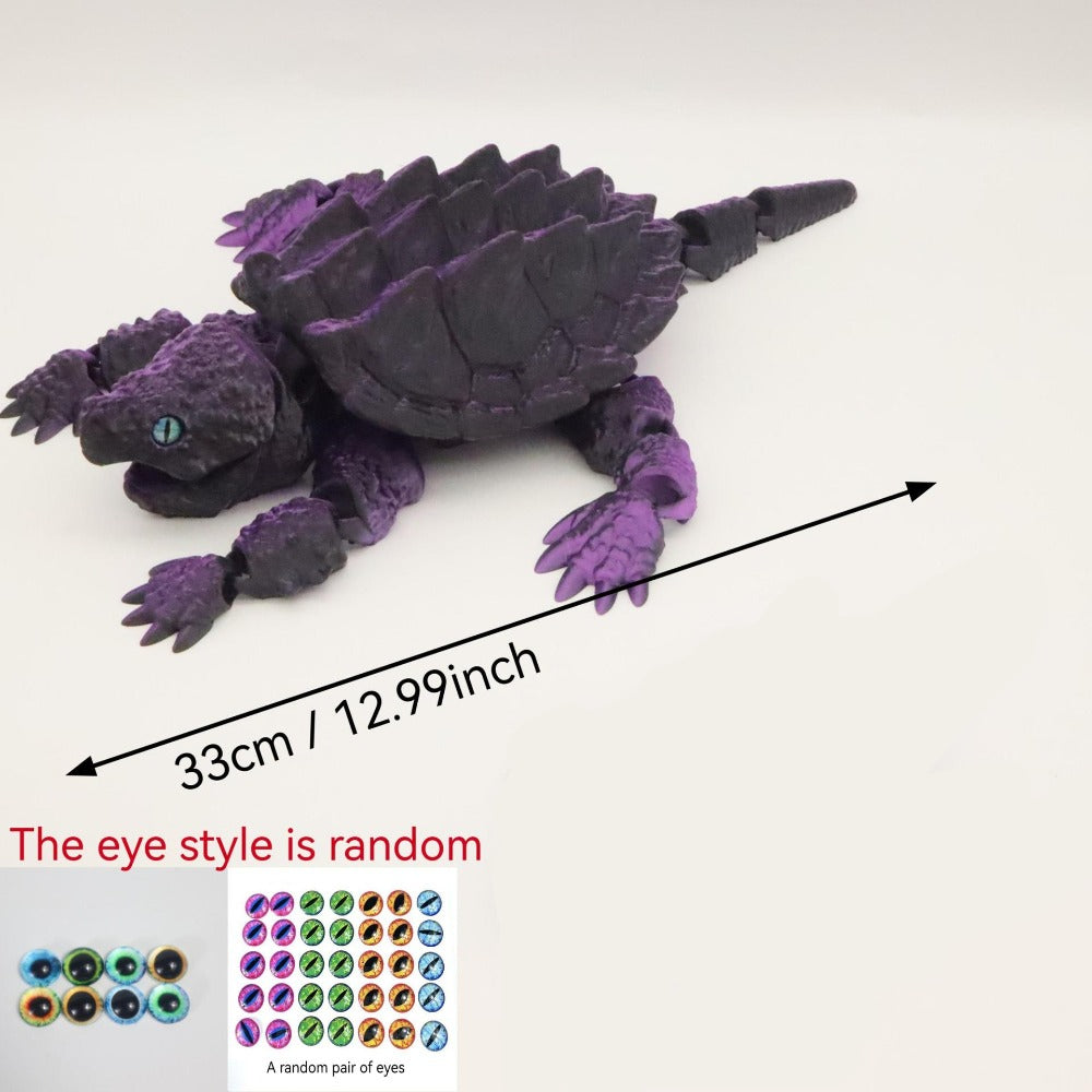 Articulated Crocodile & Turtle 3D Printed Figure – Large Flexible Movable Joints Poseable Animal Collectible, 8 Styles Random Color, Desk Decor Unique Gift for Kids Teens Adults Collectors
