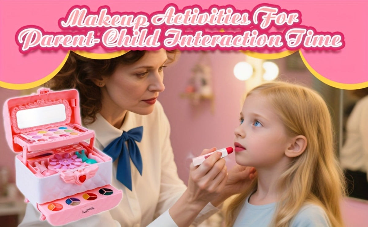 Kids Makeup Kit for Girls Ages 5-12 – 48PCS Princess Pretend Play Cosmetics Set, Washable Hypoallergenic Eyeshadow, Blush, Lip Gloss, Glitter, Nail Polish & Tools, Birthday Gift for Girls