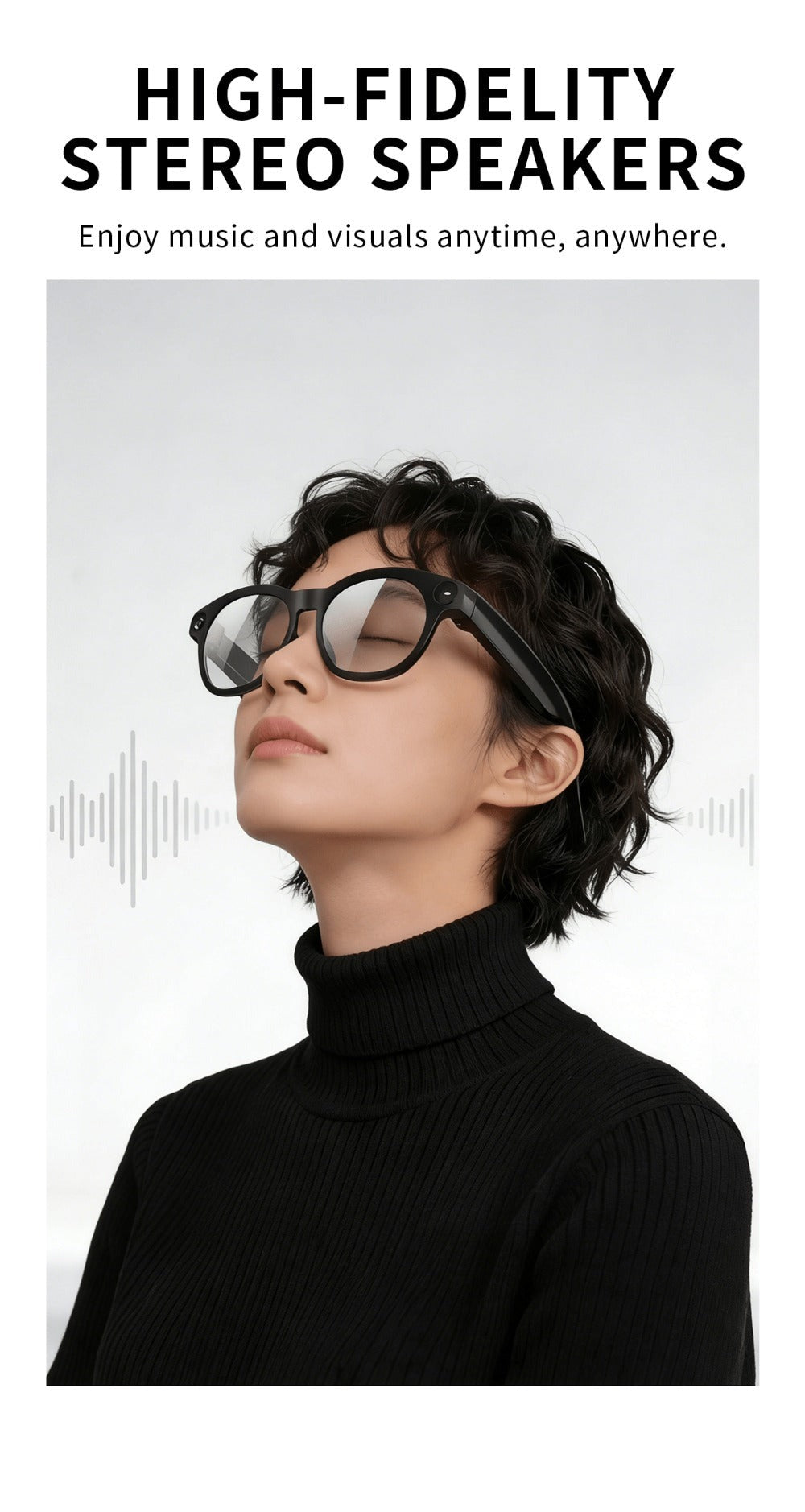 AI Smart Glasses 8MP HD Camera - Real-Time Translation, Bluetooth Call & Music, AI Object Recognition, Touch Control, Wearable Video Recording Glasses for Men Women Travel Outdoor 2026