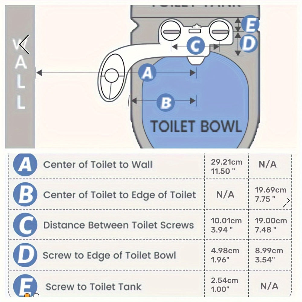 Bidet Attachment for Toilet - Dual Retractable Nozzle Non-Electric Self-Cleaning Fresh Water Bidet Sprayer, Adjustable Water Pressure, Fits Most Toilets, Brass T-Adapter & Metal Hose Included, Easy Install