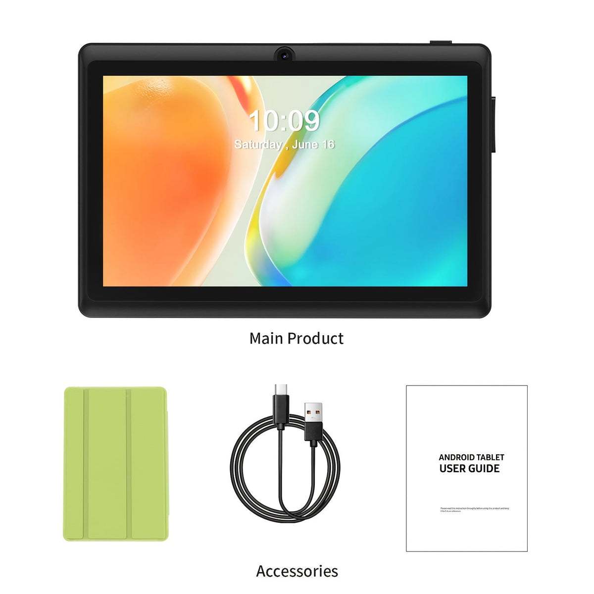 Android 13 Tablet 7 Inch with Protective Case – 4GB RAM, 32GB ROM, 1TB Expandable Storage, 3500mAh Battery, HD IPS Screen, Dual Camera, WiFi, USB-C, Classic Style Portable Tablet for Kids & Adults
