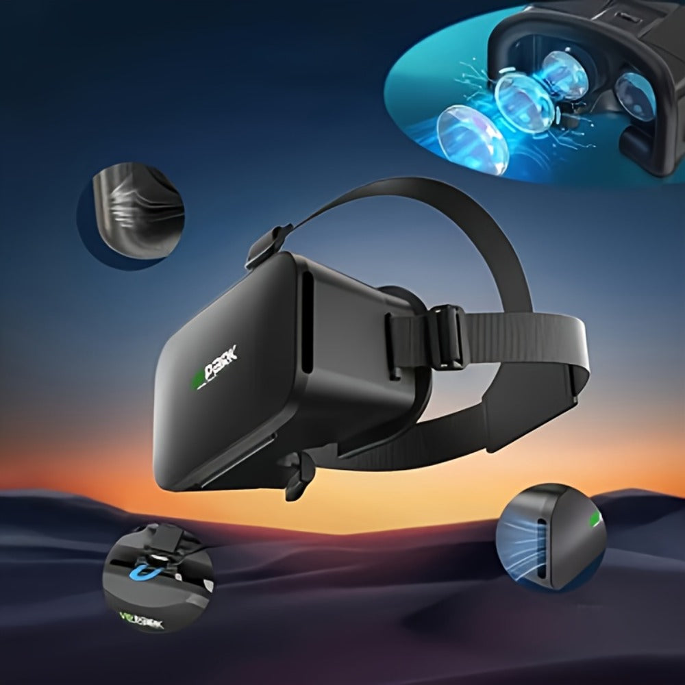 VR Headset All-in-One 3D Standalone with Motion Tracking, Adjustable Headband & Nose Pad – Lightweight VR Park System for Games, Movies & Home Theater, Compatible with PC, Console & Smartphone, 2025 Design