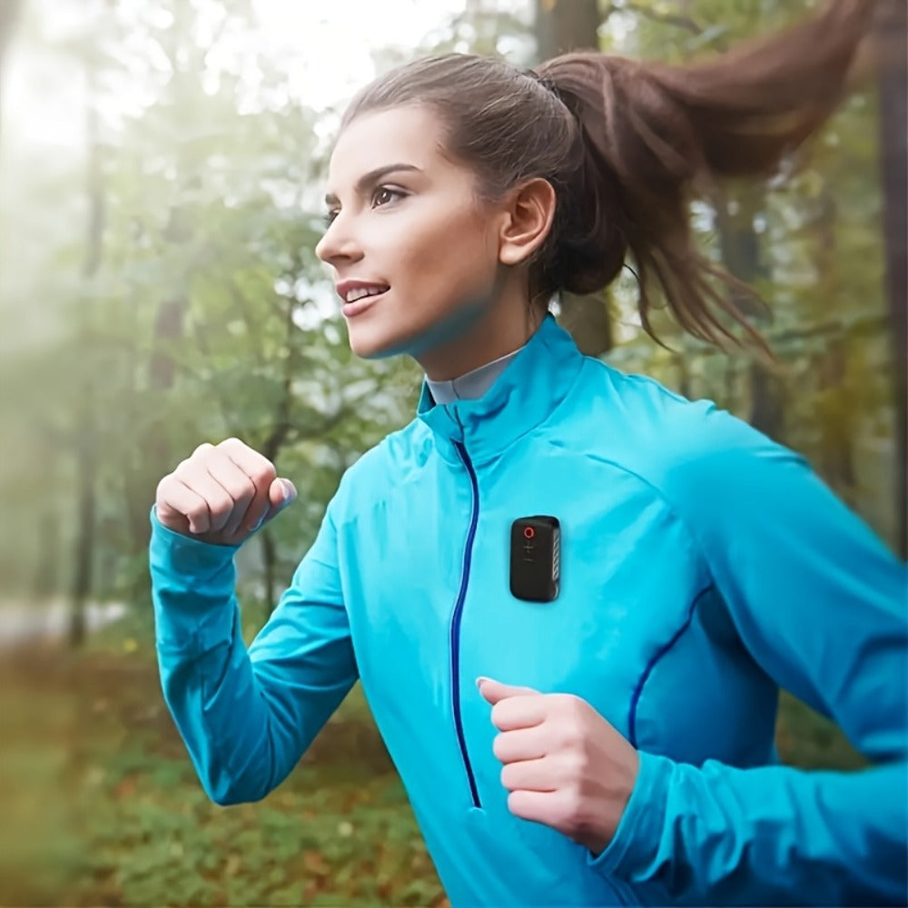 Wearable Bluetooth Speaker with Magnetic Clip, IPX5 Waterproof Mini Wireless Speaker with Mic, 18-Hour Battery, Dustproof Portable Speaker for Workouts, Travel, Hiking, Live Music & Hands-Free Calls