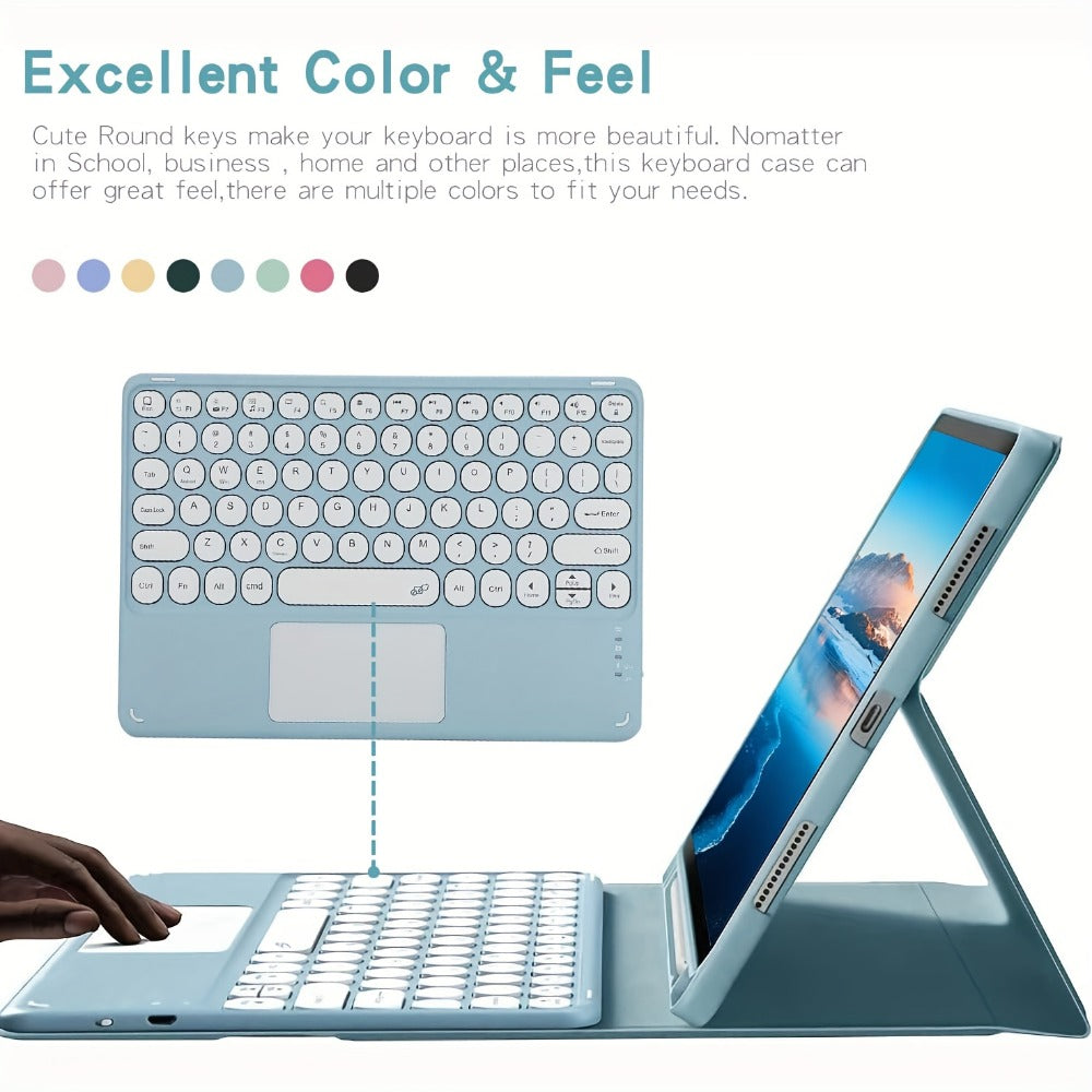360° Rotatable iPad Keyboard Case with Backlit Keys, Trackpad & Apple Pencil Holder – Compatible with iPad Pro 11", iPad Air 5th/4th/3rd, iPad 10th/9th/8th/7th Gen, iPad Pro 10.5 – Chocolate Design
