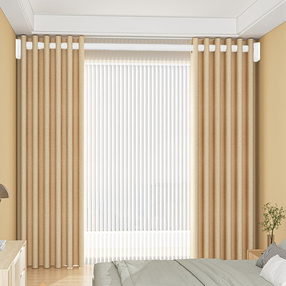 Telescopic Curtain Rod No Drill 15.75"-196.85" Adjustable Shower Curtain Rod 33mm for Large Windows