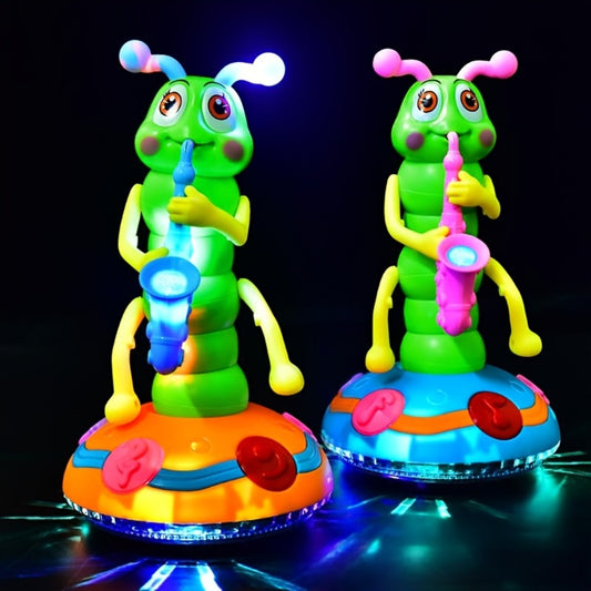 Caterpillar Saxophone Musical Toy with LED Lights and Sounds