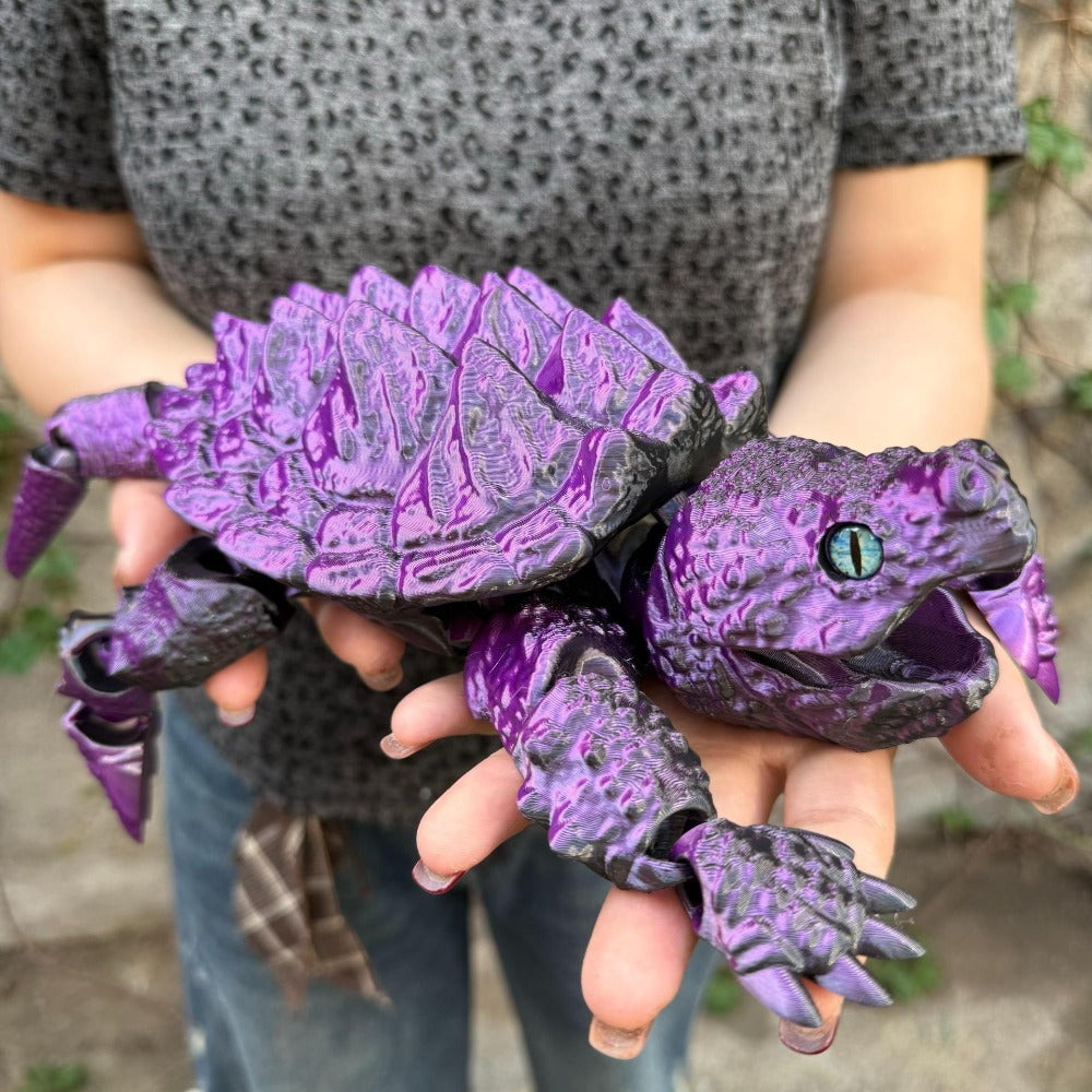 Articulated Crocodile & Turtle 3D Printed Figure – Large Flexible Movable Joints Poseable Animal Collectible, 8 Styles Random Color, Desk Decor Unique Gift for Kids Teens Adults Collectors