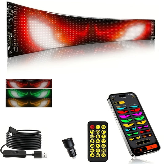 Flexible LED Display Screen, Programmable RGB Matrix, App & Remote Control