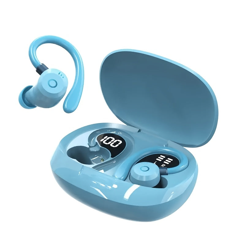Hi-Fi Stereo Wireless Earbuds LED Digital Display Touch Control Noise Canceling Fast Charging Gaming Sport Headset Lightweight In-Ear Earphones for Commute Gamers iOS Android Black Blue White