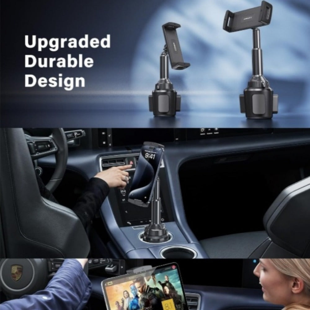 Car Headrest Tablet Holder Adjustable Clamp Mount for iPad iPhone Android Tablets 4.3-11 Inch Universal Backseat Tablet Stand 10.57 Inch Height Adjustable Arm Road Trip Travel Companion Black