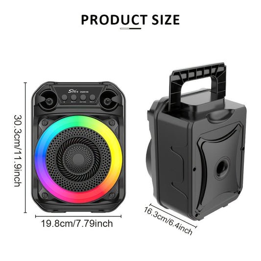 Portable Karaoke Speaker with Microphone, Bass Boost, TWS & TF/SD Playback