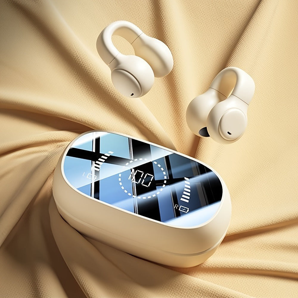 Open-Ear AI Translation Earbuds 144 Languages Real-Time Translator, Wireless Translator Headphones USB-C Charging, Compatible with Tablet & Smartphone, for Travel Business International Communication