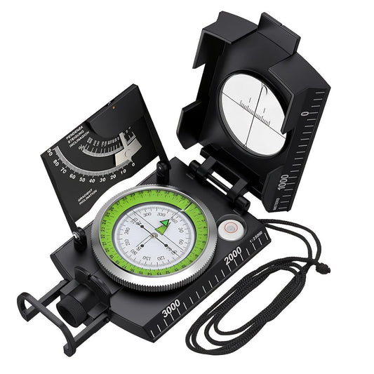 Sighting Compass with Inclinometer and Carrying Bag for Hiking and Camping