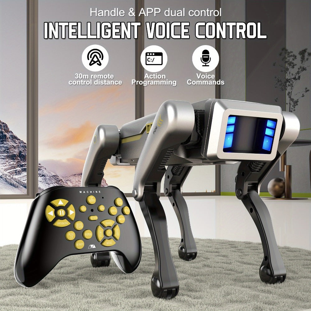Robot Dog Toy with AI Voice Control & RC Remote – 2.4GHz 99Ft Range | App Programming | Dancing & Storytelling | Smart STEM Gift for Kids Boys Girls | Birthday Christmas Holiday Gift