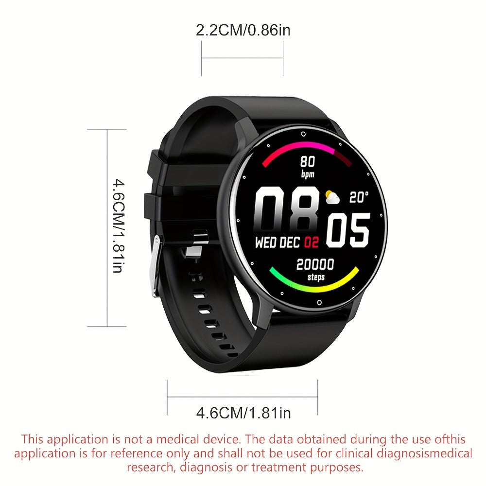 Built-In Speaker Smartwatch HD Voice Calls Weather Alerts Message Push – Large Screen Multi-Function Fitness Tracker for Men Women iPhone Android Silver Black Pink Golden Gift