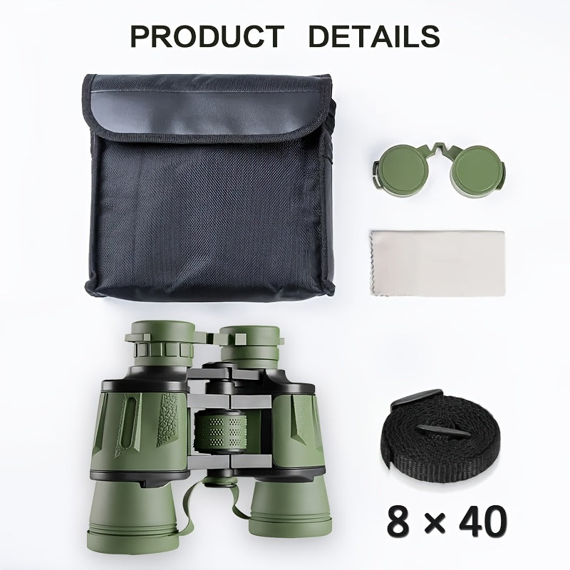 8x40 Binoculars for Adults High Powered – Bird Watching, Hunting, Hiking, Concerts & Travel | BaK-4 Prism FMC Lens, Wide Angle View, Durable Non-Slip Grip, Clear Vision Day & Low Light Performance