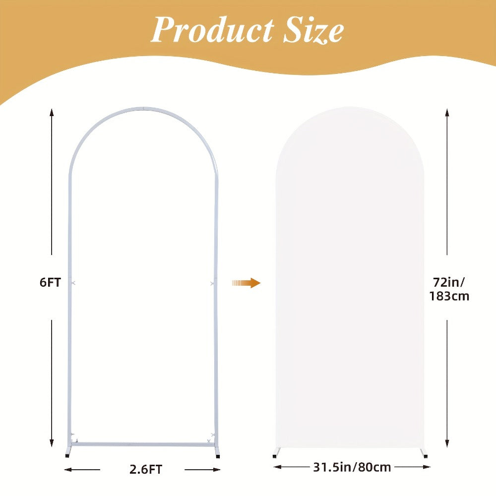 Arch Backdrop 6ft Spandex Photography Background – Stretchable Wrinkle-Free Polyester with Bottom Zipper for Party, Wedding, Gender Reveal & Birthday Photo Booth Prop