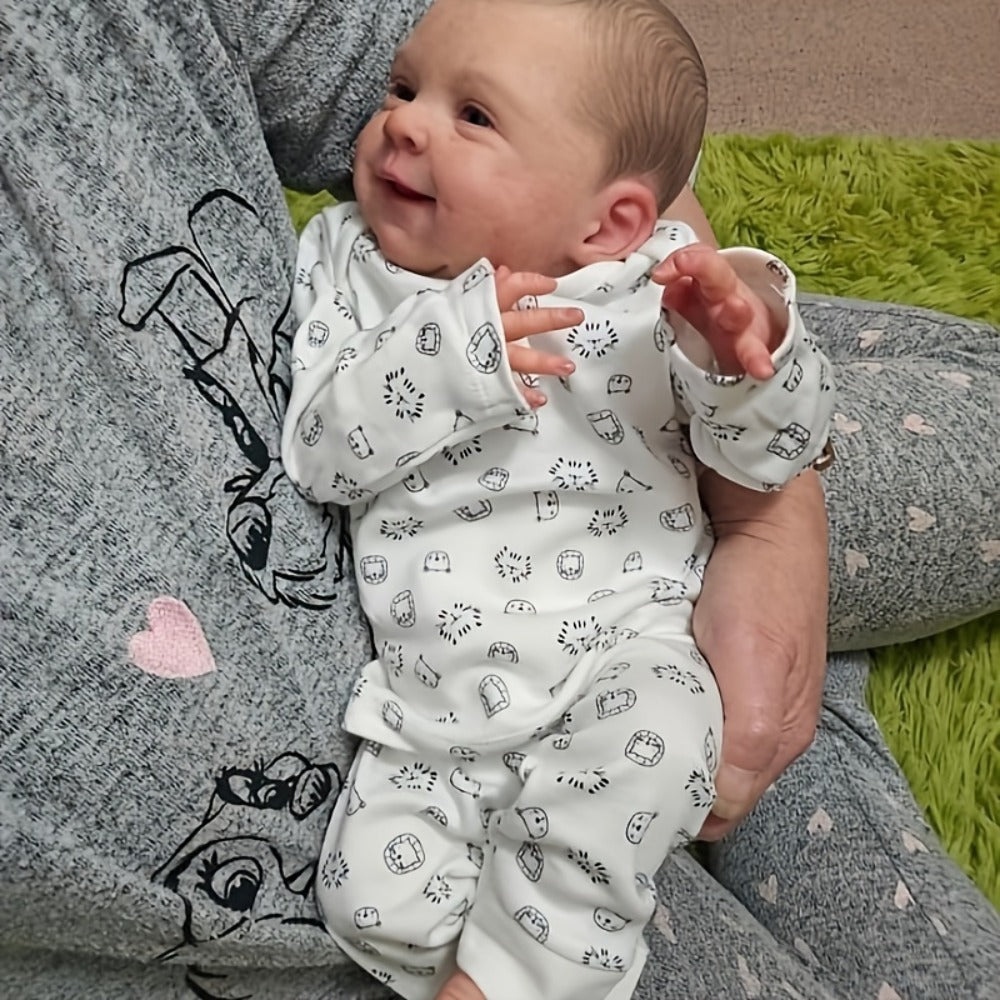 19-Inch Cloth Body Reborn Baby Doll with Vinyl Limbs and Accessories