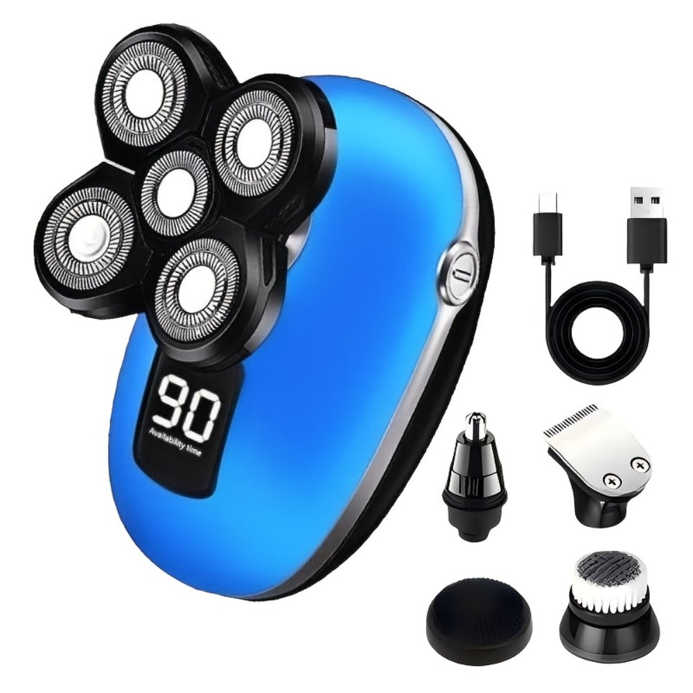 Waterproof Electric Shaver for Women & Men – IPX6 Rotary Head, Wet & Dry Body Hair Removal, Floating Head, Type-C Charging, LED Display, Underarm Leg Arm Face Shaver, Holiday Gift