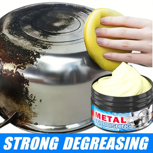 Oven & Cookware Cleaning Paste with Frosted Sponge, 1.01 oz for Grease and Scorch Marks