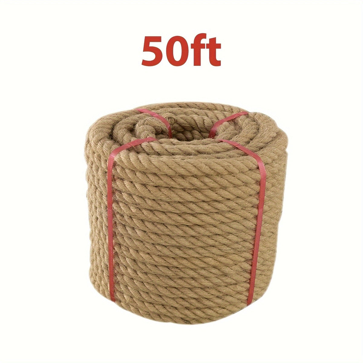 Manila Rope Natural Jute Twisted Hemp Rope – 3/4" 1" 1-1/4" 1.5" Thick Heavy Duty Outdoor Rope for Swing Bed Hammock Railing Crafts Tug of War Landscaping Gardening Bundling Home Decor