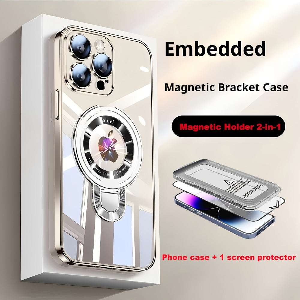 Magnetic U-Stand iPhone Case 2-Piece Set Drop Protection Streamlined Design for iPhone 17 Pro Max 17 Pro 17 Air 17 16 Pro Max 16 Pro 16 Plus 16 15 Pro Max 15 Pro 15 Plus 15 14 Pro Max 14 Pro 14 Plus 14 13 Pro Max 13 Pro 13 12 Pro Max 12 Pro 12
